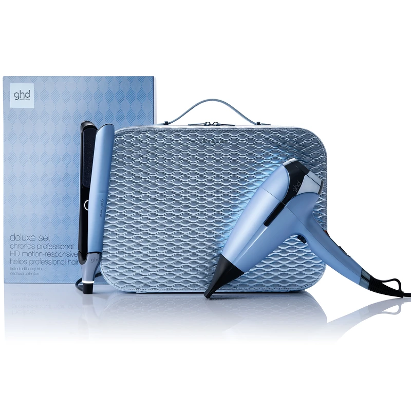 Ghd Deluxe Chronos   Helios Icy Blue Collection Gift Set  Limited Edition