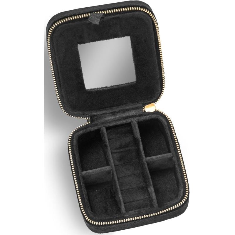 Gillian Jones Jewellery Box Velour   Black 11067