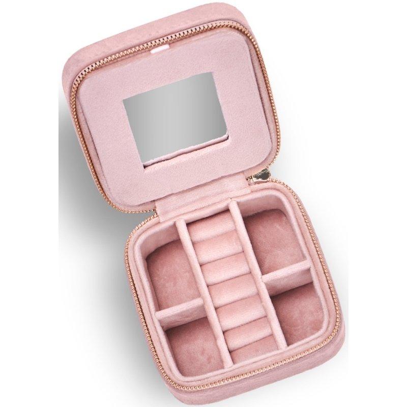 Gillian Jones Jewellery Box Velour   Rosa 11067