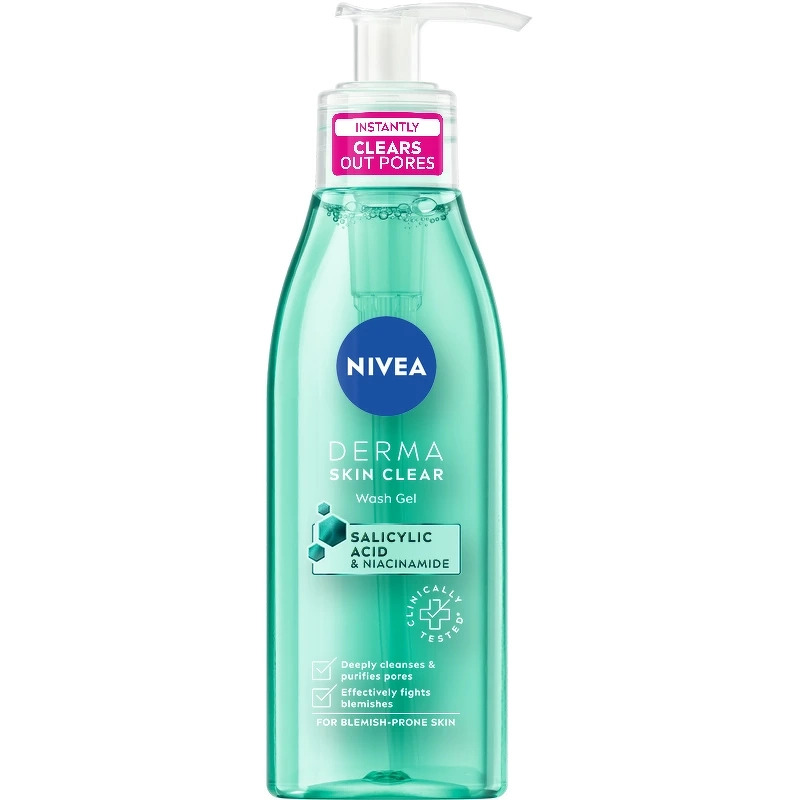 Nivea Derma Skin Clear Wash Gel 150 Ml