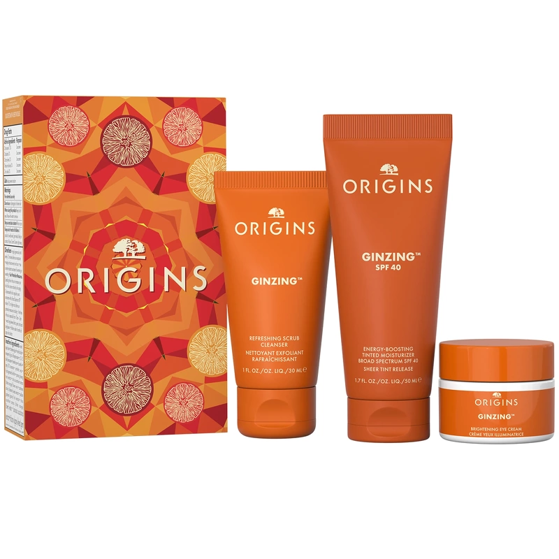 Origins Ginzing Protect   Glow Gift Set  Limited Edition