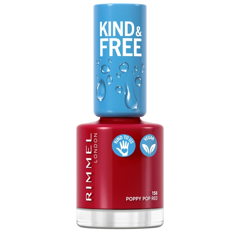 Rimmel Kind   Free Clean Nail   Ml 156 Poppy Pop Red