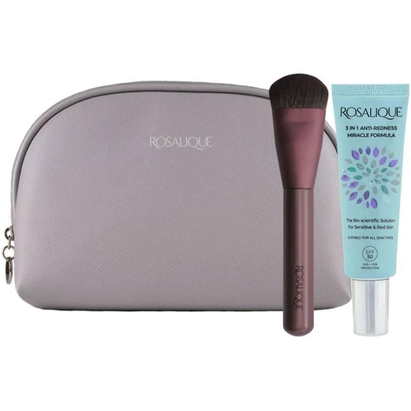 Rosalique Makeup Purse With Rosalique Creme   Foundation Brush